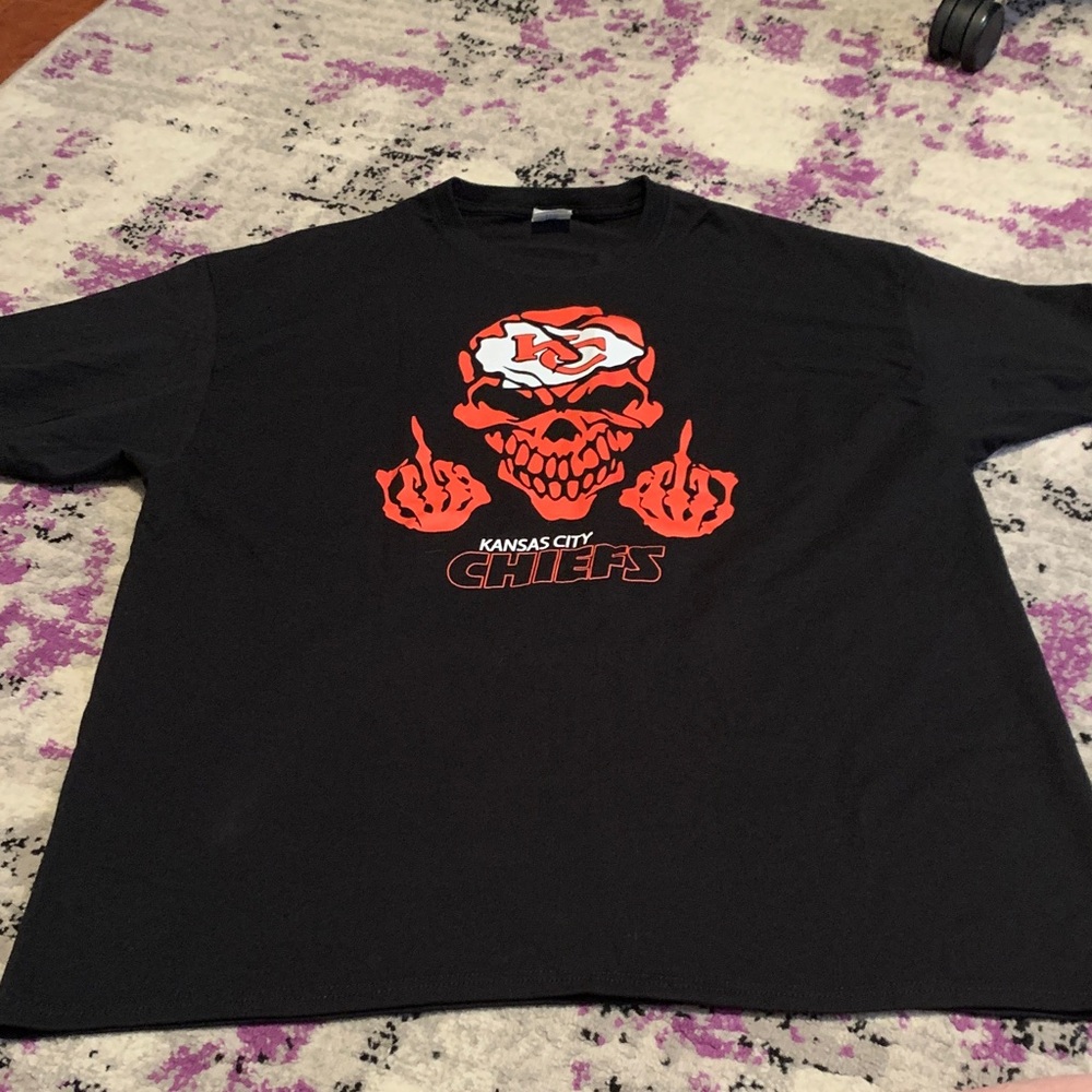 Port and Company Black and Red Graphic Tee